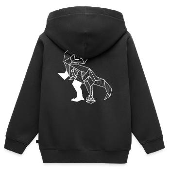 Trex - Sweat Premium à capuche zippé enfant bio - noir - Dos - AI Model Kid Male (0cm)