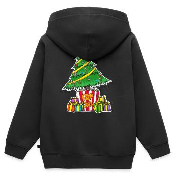 WeihnachtenKino Serie Filme anschauen - Kinder Premium Organic Zip Hoodie - Schwarz - Hinten - AI Model Kid Male (0cm)