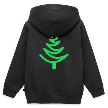 Noël, noël, noël, noël, noël, noël, noël, noël - Sweat Premium à capuche zippé enfant bio - noir - Dos - AI Model Kid Male (0cm)