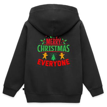 Noël, noël, noël, noël, noël, noël, noël, noël - Sweat Premium à capuche zippé enfant bio - noir - Dos - AI Model Kid Male (0cm)