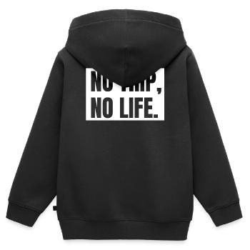 Keine Reise, kein Leben, Reisen, Reisen, um die Welt - Kinder Premium Organic Zip Hoodie - Schwarz - Hinten - AI Model Kid Male (0cm)