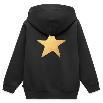 Stern Gold Weihnachten Symbol Luxus Deko exklusiv - Kinder Premium Organic Zip Hoodie - Schwarz - Hinten - AI Model Kid Male (0cm)