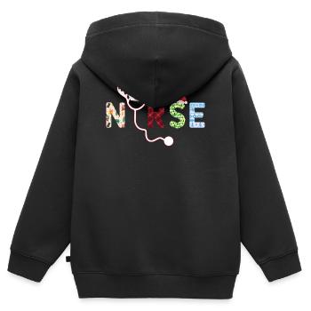 Nurse ugly Christmas - Kinder Premium Organic Zip Hoodie - Schwarz - Hinten - AI Model Kid Male (0cm)