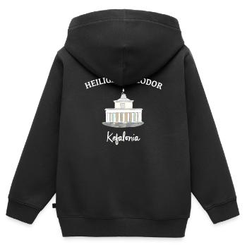 Griechenland, Kefalonia, Leuchtturm Hl. Theodor - Kinder Premium Organic Zip Hoodie - Schwarz - Hinten - AI Model Kid Male (0cm)