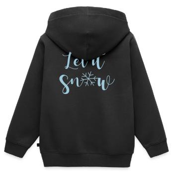 Let it snow Schnee Quote Schneeflocke Weihnachten - Kinder Premium Organic Zip Hoodie - Schwarz - Hinten - AI Model Kid Male (0cm)