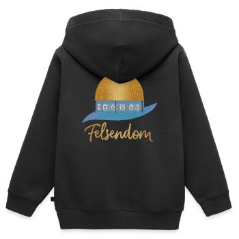 Jerusalem, Tempelberg, Felsendom - Kinder Premium Organic Zip Hoodie - Schwarz - Hinten - AI Model Kid Male (0cm)