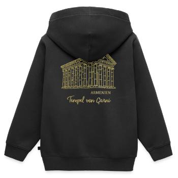 Tempel Garni, Provinz Kotaja, Jerewan, Armenien - Kinder Premium Organic Zip Hoodie - Schwarz - Hinten - AI Model Kid Male (0cm)