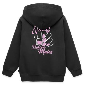 Nägel Vor Männern Nageldesignerin - Kinder Premium Organic Zip Hoodie - Schwarz - Hinten - AI Model Kid Male (0cm)