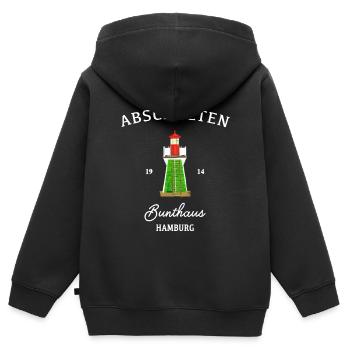 Hamburg Bunthaus, Einfach mal abschalten - Kinder Premium Organic Zip Hoodie - Schwarz - Hinten - AI Model Kid Male (0cm)