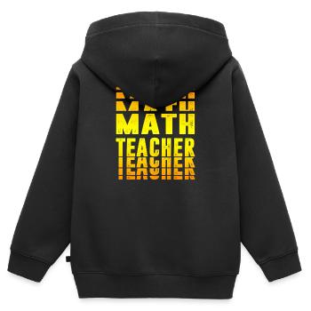 Mathelehrer Design - Kinder Premium Organic Zip Hoodie - Schwarz - Hinten - AI Model Kid Male (0cm)