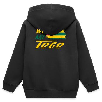 Wir sind Togo - Kinder Premium Organic Zip Hoodie - Schwarz - Hinten - AI Model Kid Male (0cm)