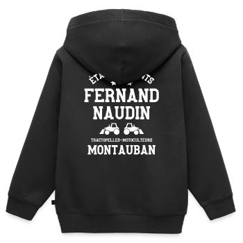les tontons flingueurs, film culte - Sweat Premium à capuche zippé enfant bio - noir - Dos - AI Model Kid Male (0cm)
