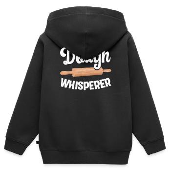 Backen Bäcker Bäckerin - Kinder Premium Organic Zip Hoodie - Schwarz - Hinten - AI Model Kid Male (0cm)