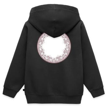 Nostalgia cake tip label in dusky pink - Kids Premium Organic Zip-up Hoodie - black - Back - AI Model Kid Male (0cm)