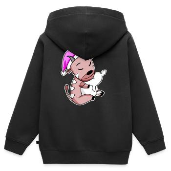 Antilope - Sweat Premium à capuche zippé enfant bio - noir - Dos - AI Model Kid Male (0cm)