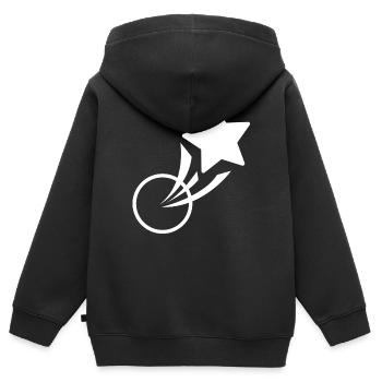 star, star, shooting star - Kids Premium Organic Zip-up Hoodie - black - Back - AI Model Kid Male (0cm)