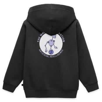 The Machine Revolution Artificial Intelligence - Kids Premium Organic Zip-up Hoodie - black - Back - AI Model Kid Male (0cm)