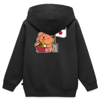 Popkultur Asiatisch Manga Anime Asien Zeichentrick - Kinder Premium Organic Zip Hoodie - Schwarz - Hinten - AI Model Kid Male (0cm)