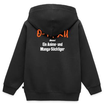 Manga Statement Japan Popkultur Otaku Anime - Kinder Premium Organic Zip Hoodie - Schwarz - Hinten - AI Model Kid Male (0cm)
