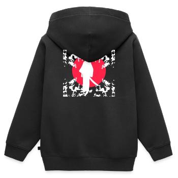 Popkultur Manga Anime Zeichentrick Cosplay Japan - Kinder Premium Organic Zip Hoodie - Schwarz - Hinten - AI Model Kid Male (0cm)
