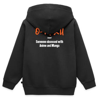 Otaku Anime Manga Statement Japanisch Popkultur - Kinder Premium Organic Zip Hoodie - Schwarz - Hinten - AI Model Kid Male (0cm)