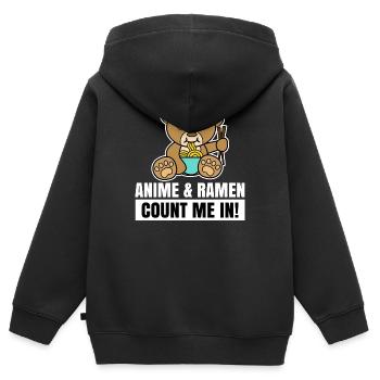Zeichentrick Japan Statement Anime Manga Popkultur - Kinder Premium Organic Zip Hoodie - Schwarz - Hinten - AI Model Kid Male (0cm)