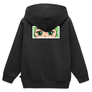 Anime Zeichentrick Comic Manga Cosplay Nerdy - Kinder Premium Organic Zip Hoodie - Schwarz - Hinten - AI Model Kid Male (0cm)
