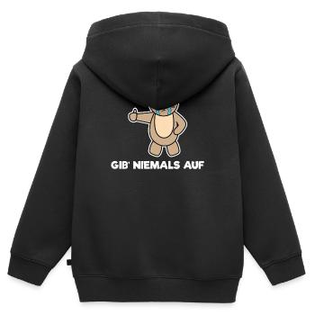 Anime Manga Statement Zeichentrick Asiatisch - Kinder Premium Organic Zip Hoodie - Schwarz - Hinten - AI Model Kid Male (0cm)