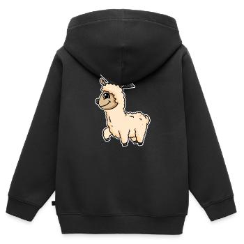 Master Degree Alpaca - Kids Premium Organic Zip-up Hoodie - black - Back - AI Model Kid Male (0cm)