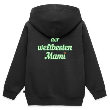 Weltbeste Mami - Kinder Premium Organic Zip Hoodie - Schwarz - Hinten - AI Model Kid Male (0cm)