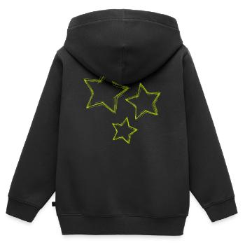 STAR. STARS. STAR. STARS. FEAST. ANNIVERSARY - Kids Premium Organic Zip-up Hoodie - black - Back - AI Model Kid Male (0cm)