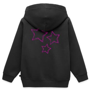 STAR. STARS. STAR. STARS. FEAST. ANNIVERSARY - Kids Premium Organic Zip-up Hoodie - black - Back - AI Model Kid Male (0cm)