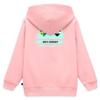Iraq and Sweden 100% Perfect / Gift - Kids Premium Organic Zip-up Hoodie - rose - Back - AI Model Kid Female (0cm)