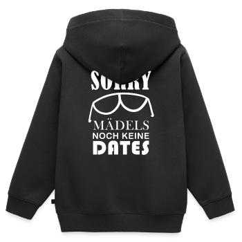 Junge Sohn Baby Spruch - Kinder Premium Organic Zip Hoodie - Schwarz - Hinten - AI Model Kid Male (0cm)