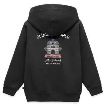 Baden-Baden, Festspielhaus Alter Bahnhof - Kinder Premium Organic Zip Hoodie - Schwarz - Hinten - AI Model Kid Male (0cm)