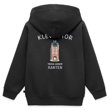 Xanten, Klever Tor, Sehenswürdigkeit - Kinder Premium Organic Zip Hoodie - Schwarz - Hinten - AI Model Kid Male (0cm)