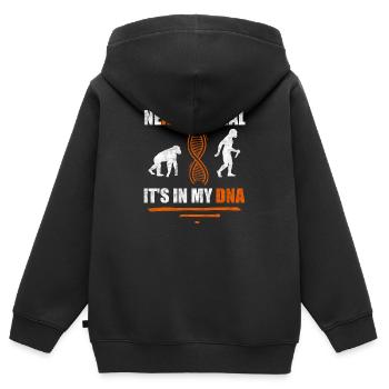 Neanderthal It's in my DNA anthropologist - Kids Premium Organic Zip-up Hoodie - black - Back - AI Model Kid Male (0cm)