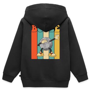 Boules de boule pour Bouler Boccia Jeu Botcha Boule - Sweat Premium à capuche zippé enfant bio - noir - Dos - AI Model Kid Male (0cm)