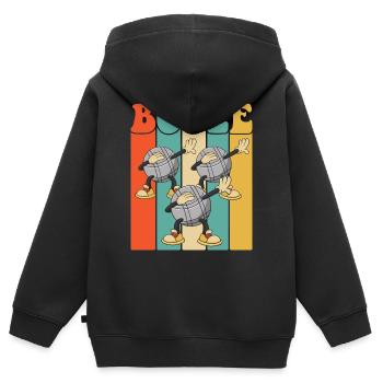 Boules de boule pour Bouler Boccia Jeu Botcha Boule - Sweat Premium à capuche zippé enfant bio - noir - Dos - AI Model Kid Male (0cm)