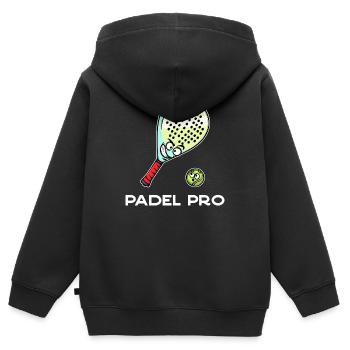 Padelspiel Schmetterball Padel Statement Schläger - Kinder Premium Organic Zip Hoodie - Schwarz - Hinten - AI Model Kid Male (0cm)