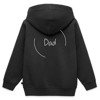 Dad - Kinder Premium Organic Zip Hoodie - Schwarz - Hinten - AI Model Kid Male (0cm)