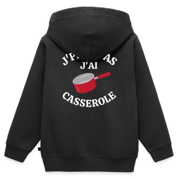réforme des retraites, injustice, anarchie - Sweat Premium à capuche zippé enfant bio - noir - Dos - AI Model Kid Male (0cm)