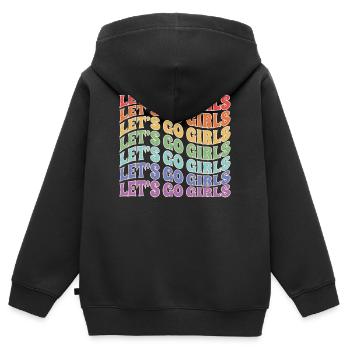 Let’s Go Girls Retro Hen Night Enterrement de vie de jeune fille - Sweat Premium à capuche zippé enfant bio - noir - Dos - AI Model Kid Male (0cm)