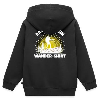 Wandern Statement Bergsteigen Klettern Statement - Kinder Premium Organic Zip Hoodie - Schwarz - Hinten - AI Model Kid Male (0cm)