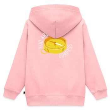 lover, declaration of love - Kids Premium Organic Zip-up Hoodie - rose - Back - AI Model Kid Female (0cm)