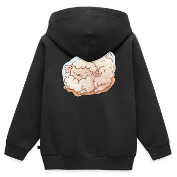 Come what wool. - Kids Premium Organic Zip-up Hoodie - black - Back - AI Model Kid Male (0cm)