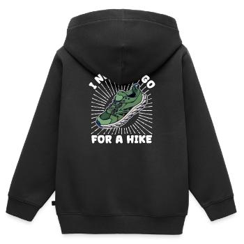 Hike Hiking Statement Mountain Hiking Hikers - Kids Premium Organic Zip-up Hoodie - black - Back - AI Model Kid Male (0cm)