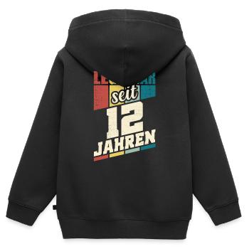 12. Geburtstag Legendär Seit 12 Jahren Legende 12 - Kinder Premium Organic Zip Hoodie - Schwarz - Hinten - AI Model Kid Male (0cm)