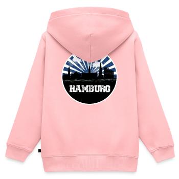 Hamburg Home Game Skyline - Kids Premium Organic Zip-up Hoodie - rose - Back - AI Model Kid Female (0cm)