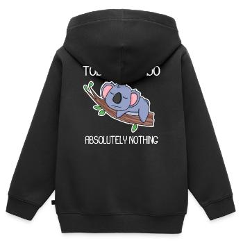 Lustiger Spruch lustige Sprüche - Kinder Premium Organic Zip Hoodie - Schwarz - Hinten - AI Model Kid Male (0cm)